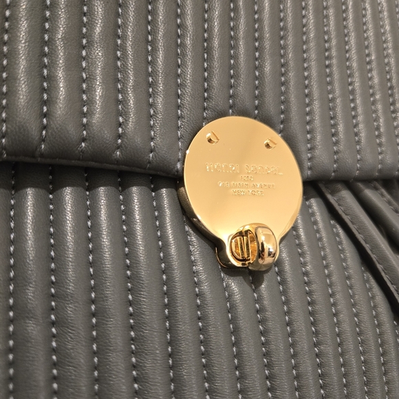 Henri Bendel No 7 Quilted Black Leather Convertible Backpack - Picture 5 of 14